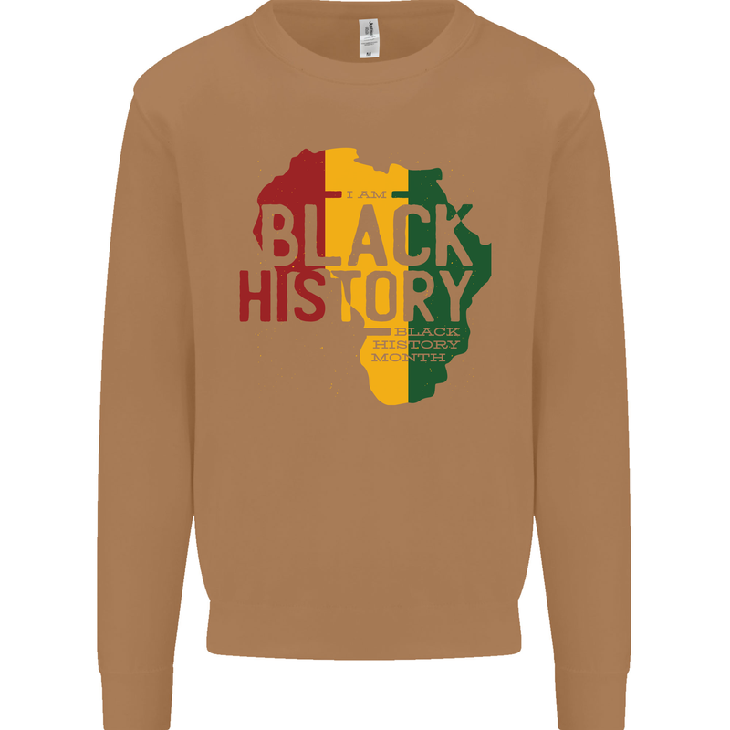 African Black History Month Lives Matter Juneteenth Mens Sweatshirt Jumper Caramel Latte