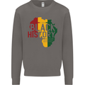 African Black History Month Lives Matter Juneteenth Mens Sweatshirt Jumper Charcoal