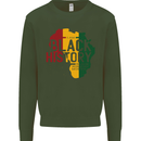 African Black History Month Lives Matter Juneteenth Mens Sweatshirt Jumper Forest Green