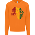 African Black History Month Lives Matter Juneteenth Mens Sweatshirt Jumper Orange