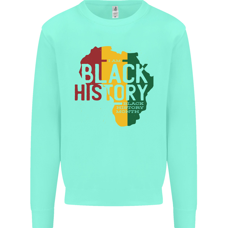 African Black History Month Lives Matter Juneteenth Mens Sweatshirt Jumper Peppermint