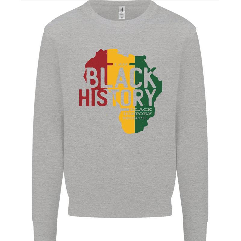 African Black History Month Lives Matter Juneteenth Mens Sweatshirt Jumper Sports Grey