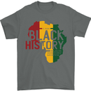 African Black History Month Lives Matter Juneteenth Mens T-Shirt 100% Cotton Charcoal