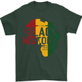 African Black History Month Lives Matter Juneteenth Mens T-Shirt 100% Cotton Forest Green