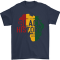 African Black History Month Lives Matter Juneteenth Mens T-Shirt 100% Cotton Navy Blue