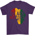 African Black History Month Lives Matter Juneteenth Mens T-Shirt 100% Cotton Purple