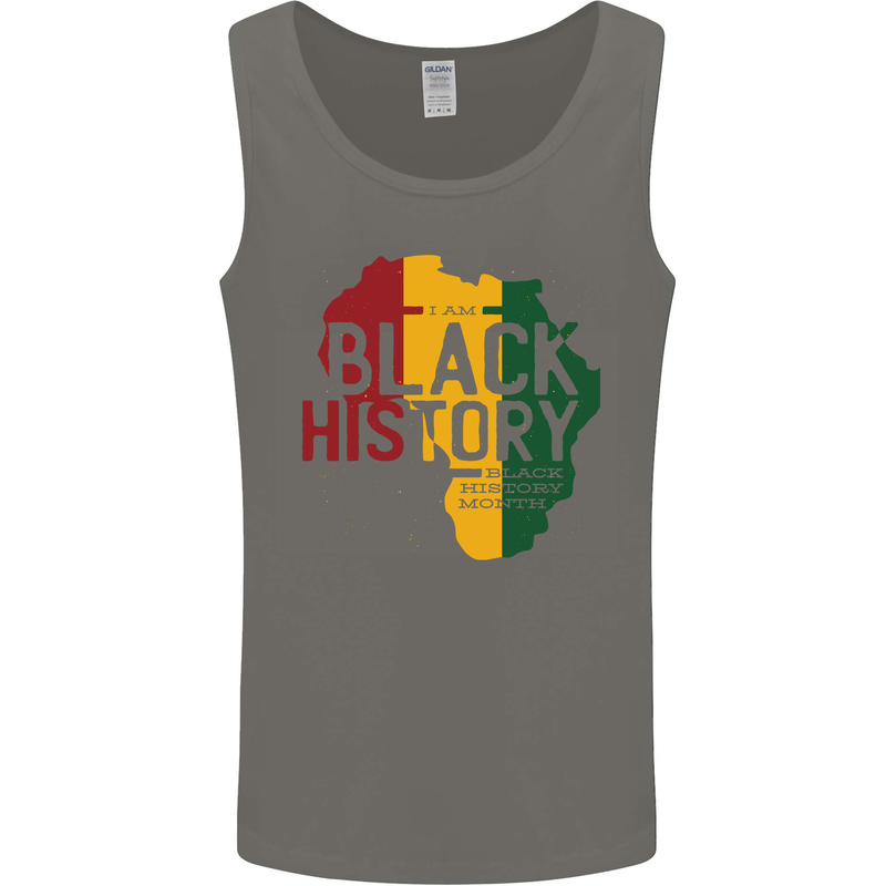 African Black History Month Lives Matter Juneteenth Mens Vest Tank Top Charcoal