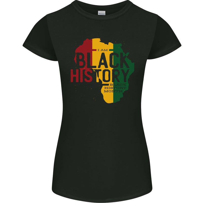 African Black History Month Lives Matter Juneteenth Womens Petite Cut T-Shirt Black
