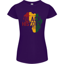 African Black History Month Lives Matter Juneteenth Womens Petite Cut T-Shirt Purple