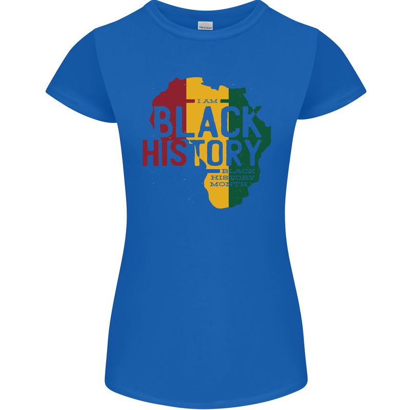 African Black History Month Lives Matter Juneteenth Womens Petite Cut T-Shirt Royal Blue