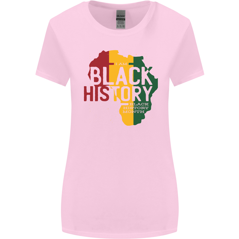 African Black History Month Lives Matter Juneteenth Womens Wider Cut T-Shirt Light Pink