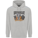 African Wildlife Elephant Lion Rhino Safari Mens 80% Cotton Hoodie Sports Grey