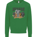 African Wildlife Elephant Lion Rhino Safari Mens Sweatshirt Jumper Irish Green