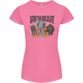 African Wildlife Elephant Lion Rhino Safari Womens Petite Cut T-Shirt Azalea