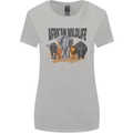 African Wildlife Elephant Lion Rhino Safari Womens Wider Cut T-Shirt Sports Grey