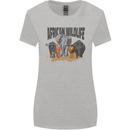African Wildlife Elephant Lion Rhino Safari Womens Wider Cut T-Shirt Sports Grey
