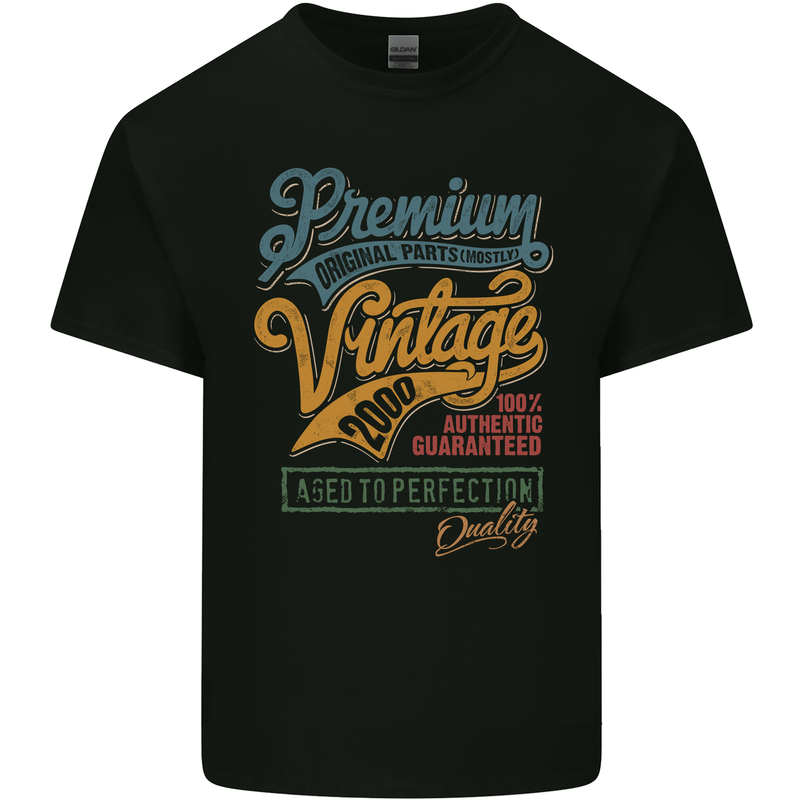 Aged to Perfection 23rd Birthday 2000 Mens Cotton T-Shirt Tee Top Black
