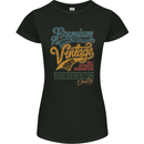 Aged to Perfection 38th Birthday 1985 Womens Petite Cut T-Shirt Black