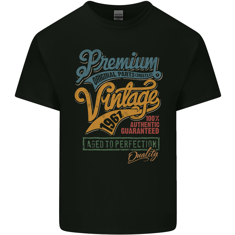 Aged to Perfection 62nd Birthday 1961 Mens Cotton T-Shirt Tee Top Black