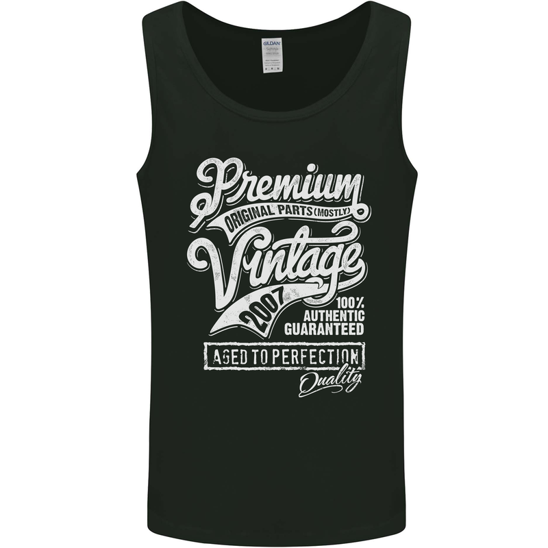 Aged to Perfection Vintage 16th Birthday 2007 Mens Vest Tank Top Black