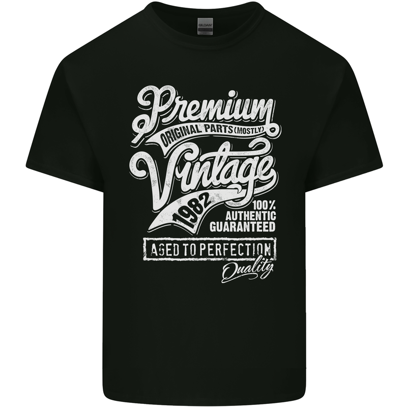 Aged to Perfection Vintage 41st Birthday 1982 Mens Cotton T-Shirt Tee Top Black