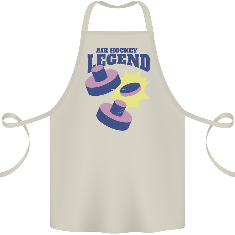 Air Hockey Legend Funny Cotton Apron 100% Organic Natural