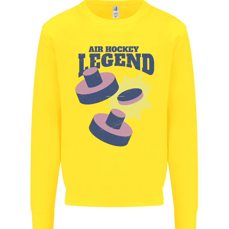 Air Hockey Legend Funny Kids Sweatshirt Jumper Yellow