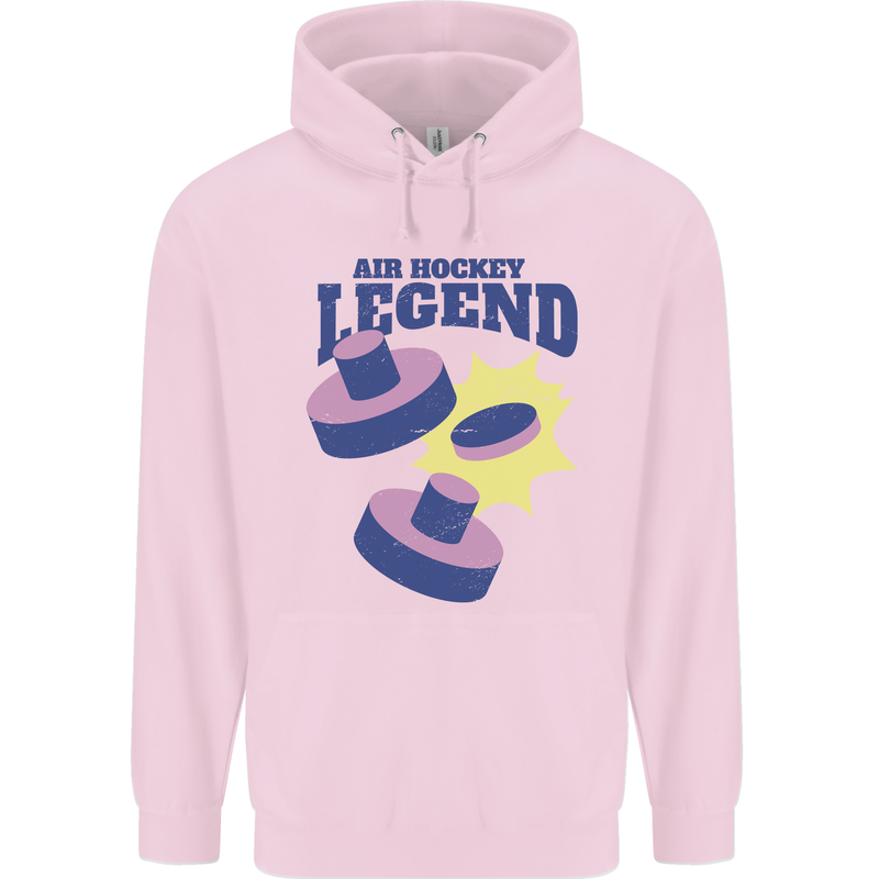 Air Hockey Legend Funny Mens 80% Cotton Hoodie Light Pink
