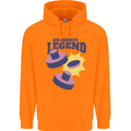 Air Hockey Legend Funny Mens 80% Cotton Hoodie Orange