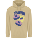 Air Hockey Legend Funny Mens 80% Cotton Hoodie Sand