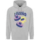 Air Hockey Legend Funny Mens 80% Cotton Hoodie Sports Grey