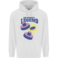 Air Hockey Legend Funny Mens 80% Cotton Hoodie White