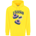 Air Hockey Legend Funny Mens 80% Cotton Hoodie Yellow