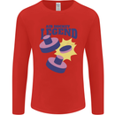 Air Hockey Legend Funny Mens Long Sleeve T-Shirt Red