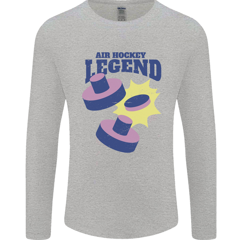 Air Hockey Legend Funny Mens Long Sleeve T-Shirt Sports Grey