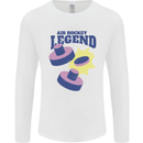 Air Hockey Legend Funny Mens Long Sleeve T-Shirt White