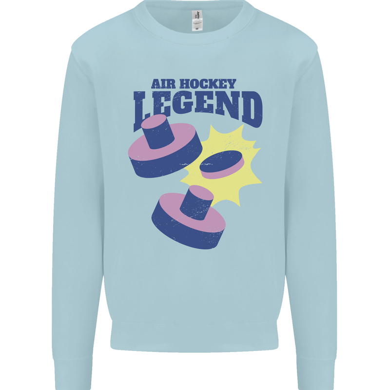 Air Hockey Legend Funny Mens Sweatshirt Jumper Light Blue
