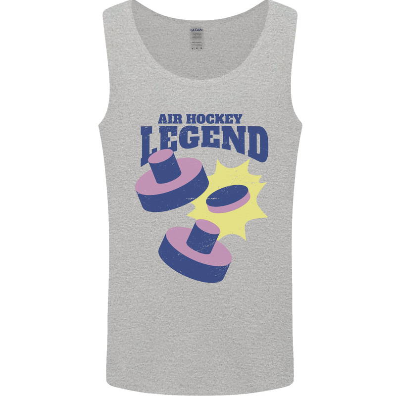 Air Hockey Legend Funny Mens Vest Tank Top Sports Grey