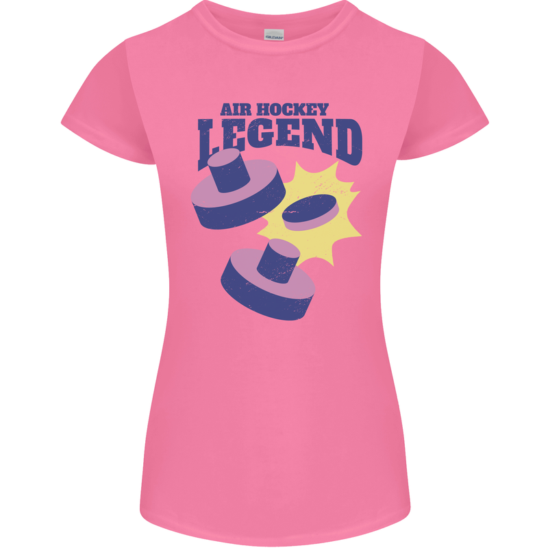 Air Hockey Legend Funny Womens Petite Cut T-Shirt Azalea