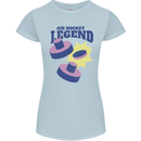 Air Hockey Legend Funny Womens Petite Cut T-Shirt Light Blue