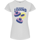 Air Hockey Legend Funny Womens Petite Cut T-Shirt White