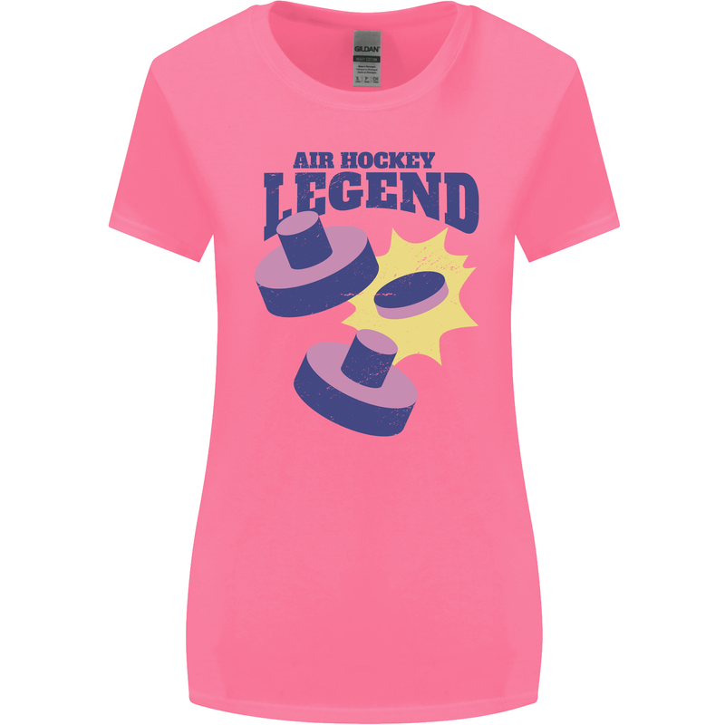 Air Hockey Legend Funny Womens Wider Cut T-Shirt Azalea