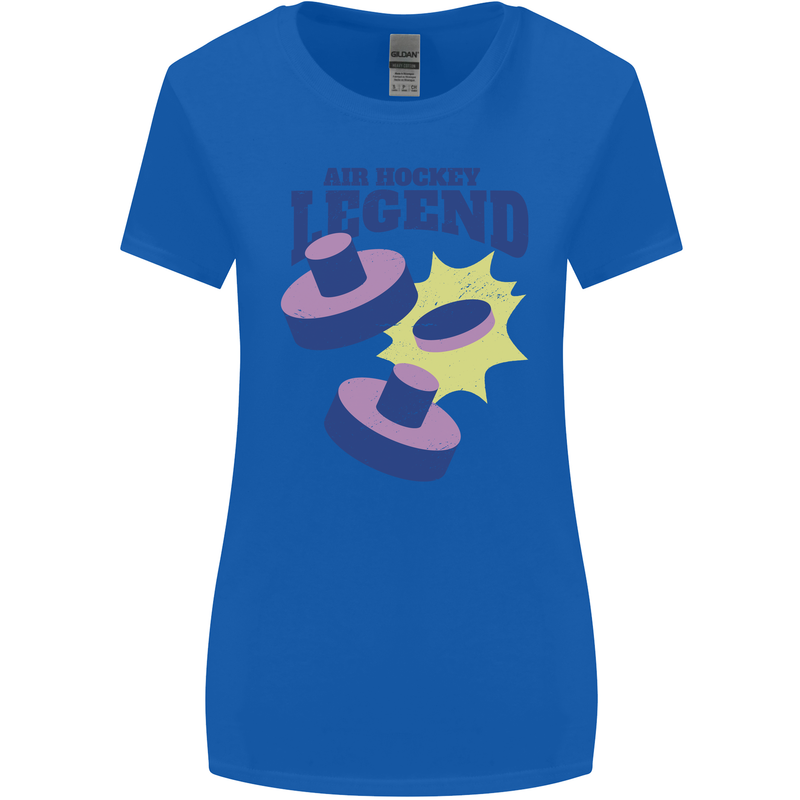 Air Hockey Legend Funny Womens Wider Cut T-Shirt Royal Blue