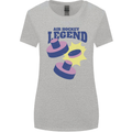 Air Hockey Legend Funny Womens Wider Cut T-Shirt Sports Grey