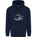 Aircraft Carrier Royal Navy Ship Sailor Childrens Kids Hoodie Navy Blue