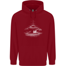 Aircraft Carrier Royal Navy Ship Sailor Childrens Kids Hoodie Red