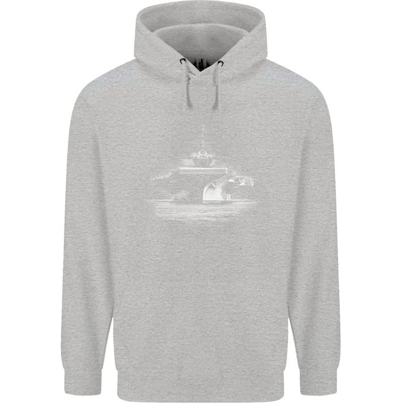 Aircraft Carrier Royal Navy Ship Sailor Childrens Kids Hoodie Sports Grey