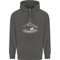 Aircraft Carrier Royal Navy Ship Sailor Childrens Kids Hoodie Storm Grey