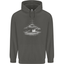 Aircraft Carrier Royal Navy Ship Sailor Childrens Kids Hoodie Storm Grey