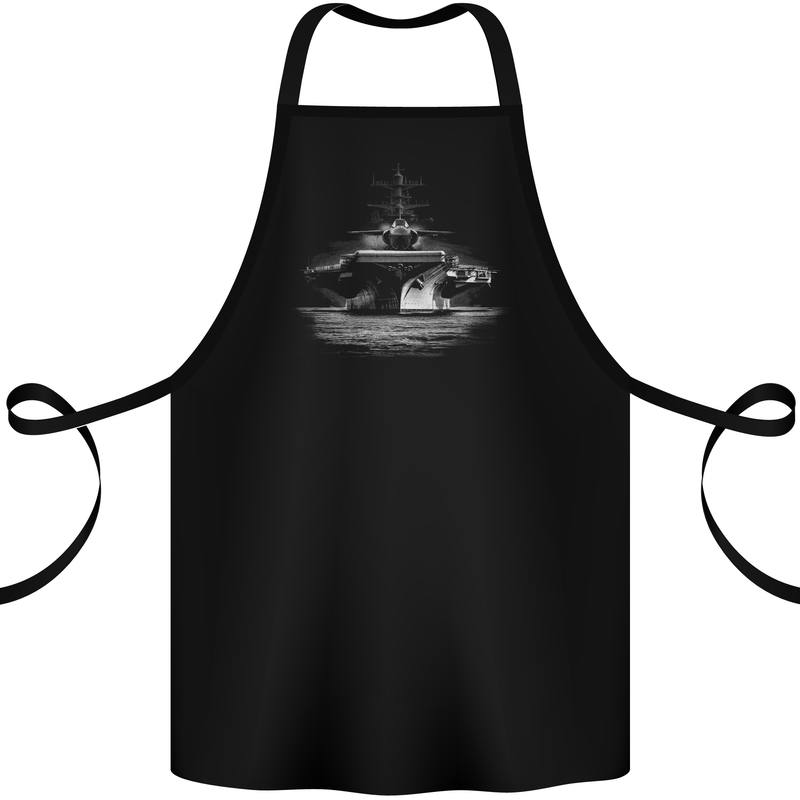 Aircraft Carrier Royal Navy Ship Sailor Cotton Apron 100% Organic Black